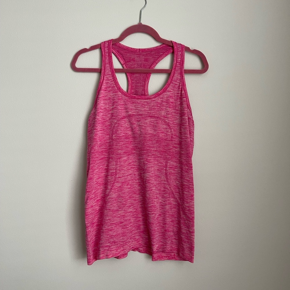 lululemon athletica Pink Heather Racerback Tank Top